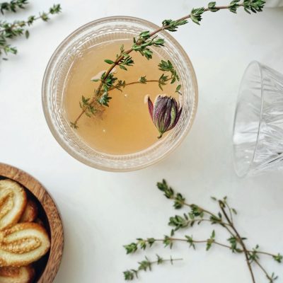pexels photo 3604314 3604314 3 Elegant flatlay of herbal tea garnished with thyme and served with cookies, captured from above.